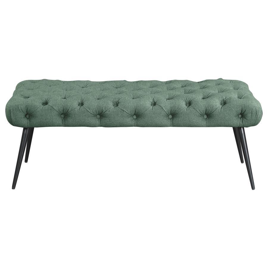 Ella - Upholstered Tufted Bench Metal Legs