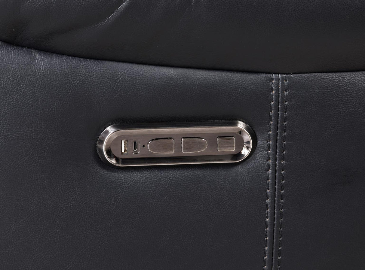 U100 - Power Reclining Chair With LED Light - Black