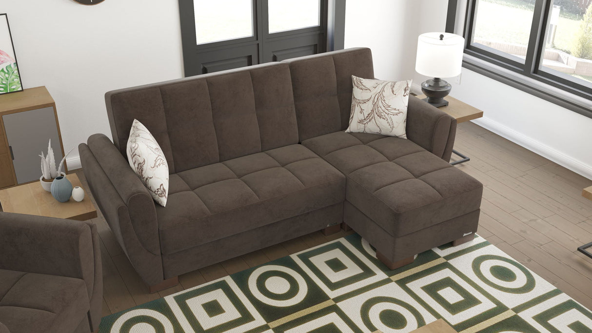 Ottomanson Armada Air - Upholstered Convertible Chaise Lounge With Storage - Microfiber