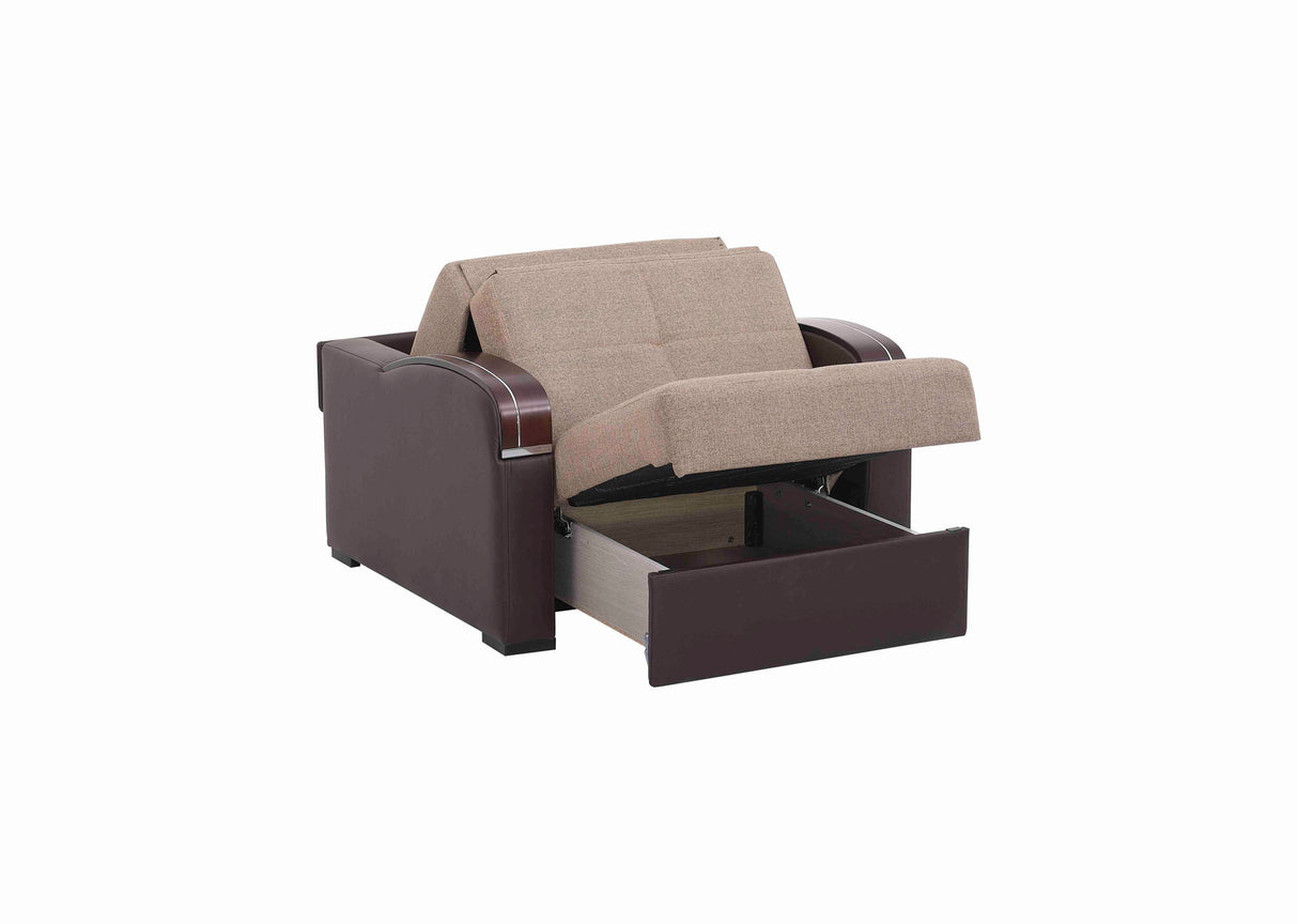 Ottomanson Sleep Plus - Upholstered Convertible Armchair With Storage