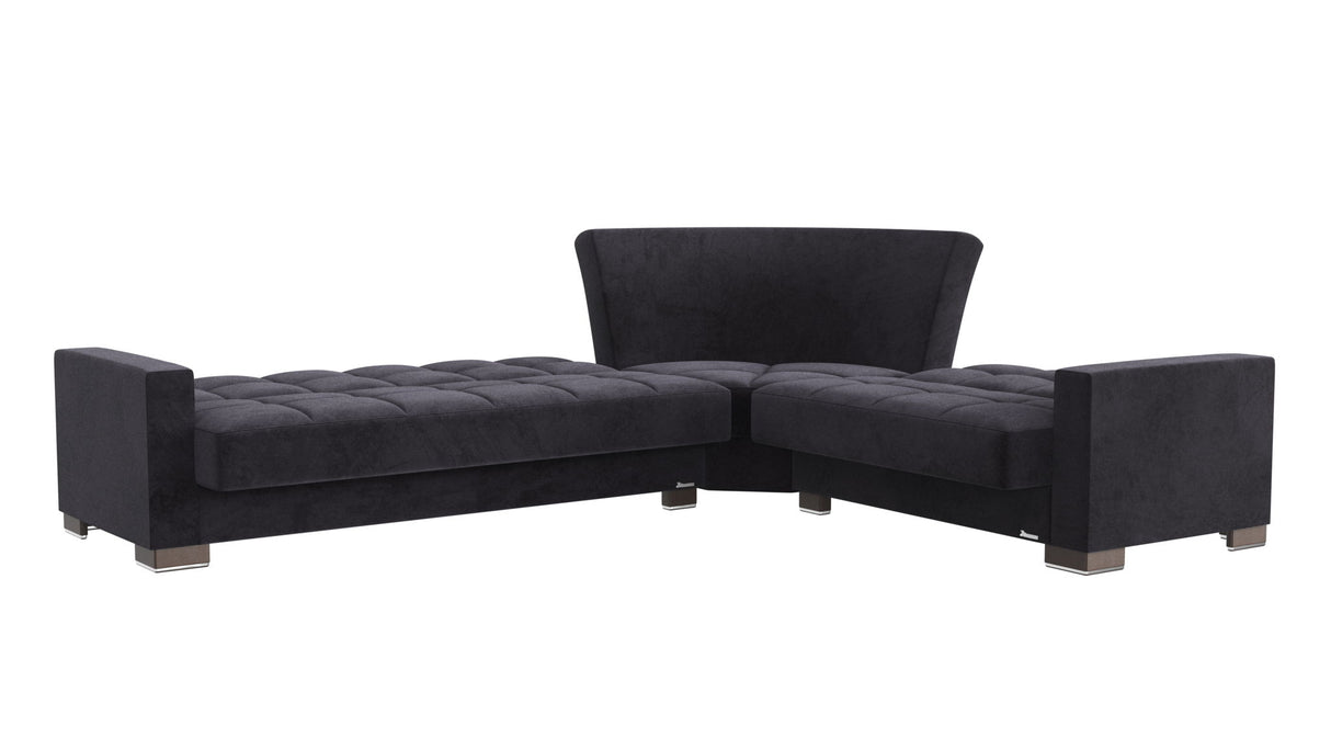 Ottomanson Armada - Upholstered Convertible Sectional With Storage - Microfiber