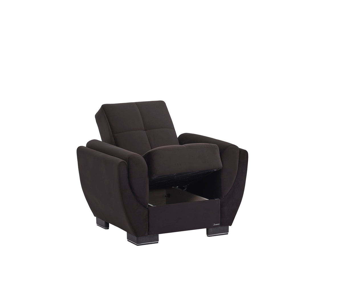 Ottomanson Armada Air - Upholstered Convertible Armchair With Storage - Microfiber
