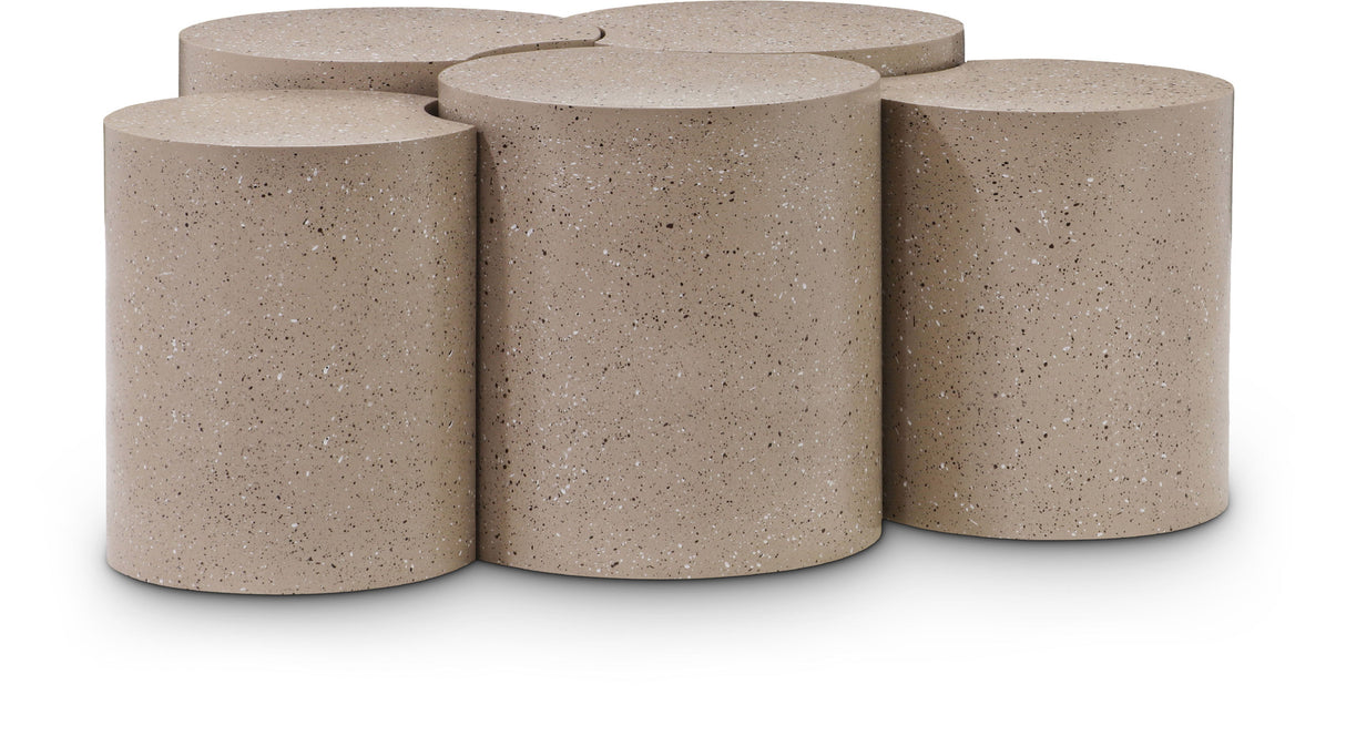 Dimple - 20" 5 Piece Modular Coffee Table - Terazzo Finish