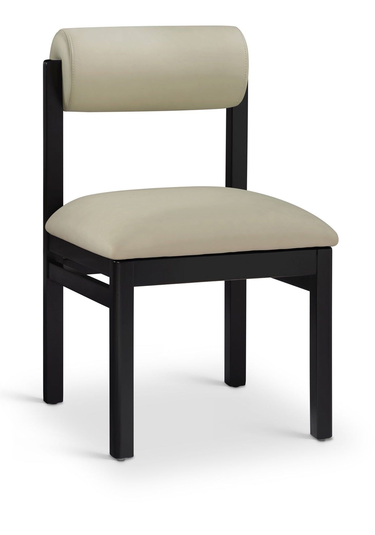 Roundhill - Faux Leather Dining Chair (Set of 2) - Black Frame