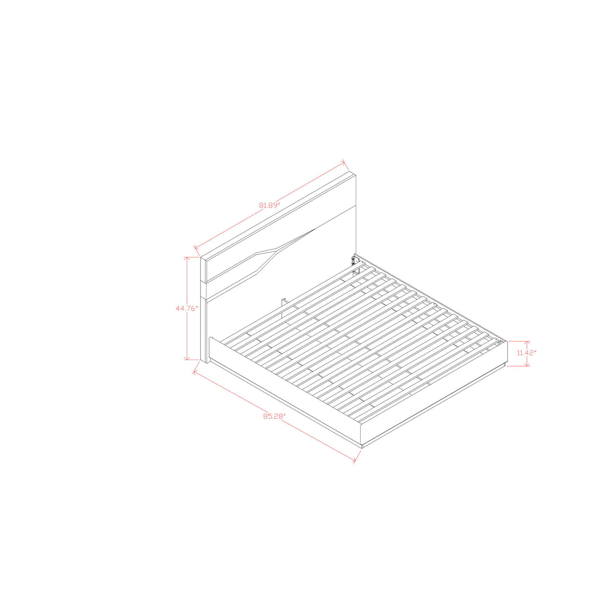 Vios - 5 Piece Bedroom Set With Zebrano Accent Design