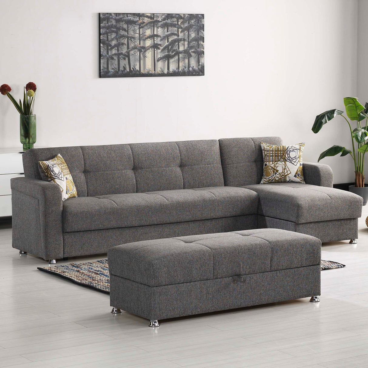 Ottomanson Harmony - Upholstered Convertible Sectional With Storage