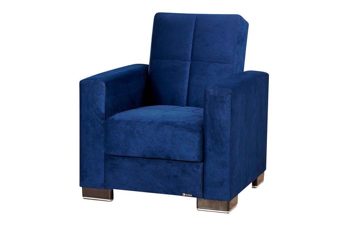 Ottomanson Armada - Upholstered Convertible Armchair With Storage - Microfiber