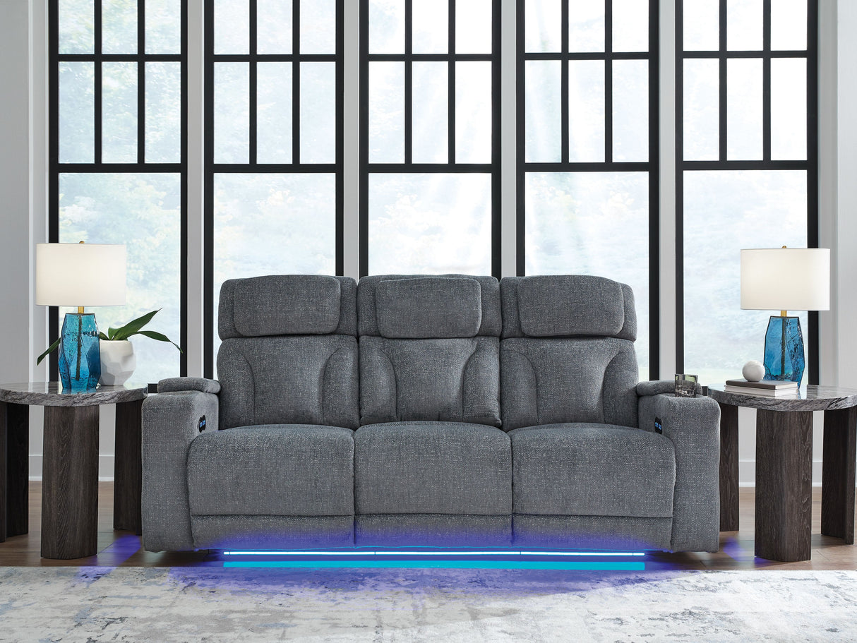 Studio Cave - Power Reclining Sofa - Steel