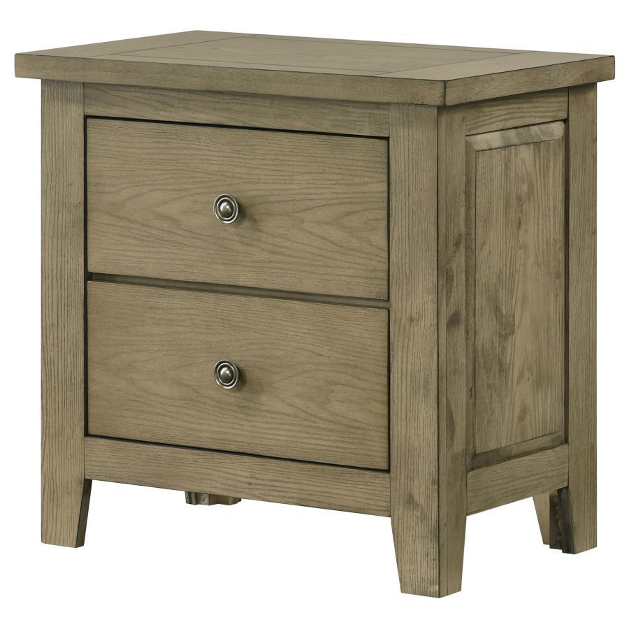 Hazlewood - 2-Drawer Nightstand Bedside Table - Vineyard Oak