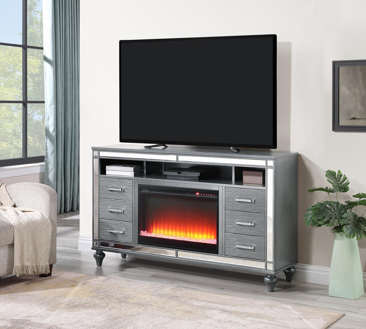 W223 - Fireplace And W600 Insert - Gray
