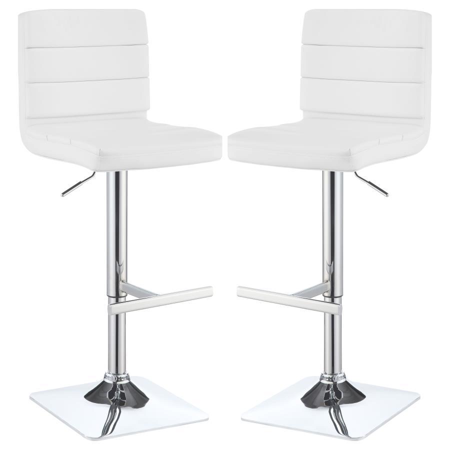 Bianca - Square Upholstered Adjustable Bar Stools (Set of 2)