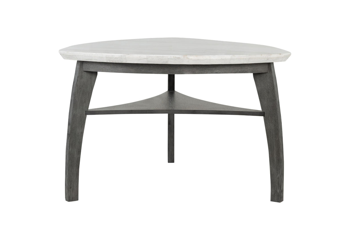 D8192 - 4 Piece Set (Triangle Bar Table, Two Bar Stools And Bench) - Light Gray