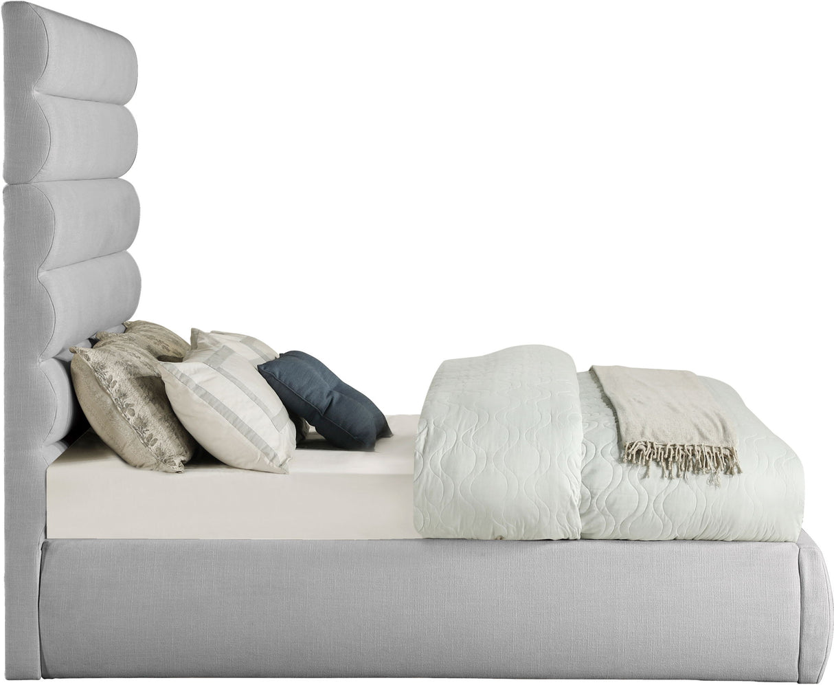 Adam - Linen Fabric Bed With 70.5" Headboard