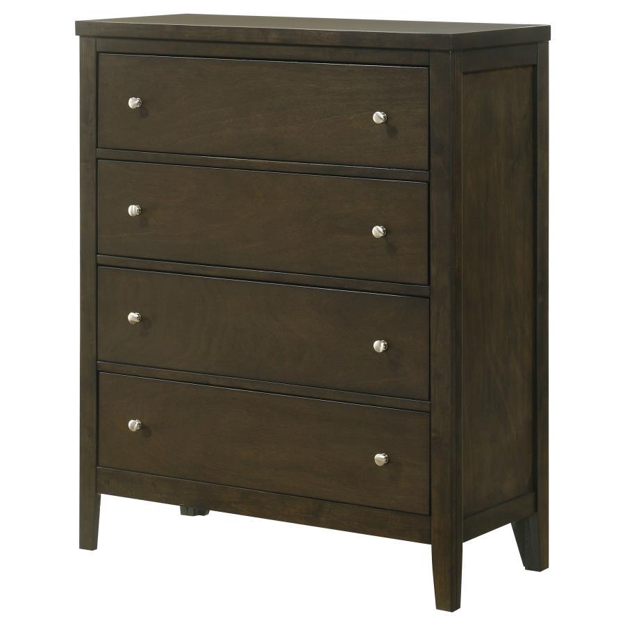 Wilkes - 4-Drawer Chest Of Drawers - Dark Cocoa