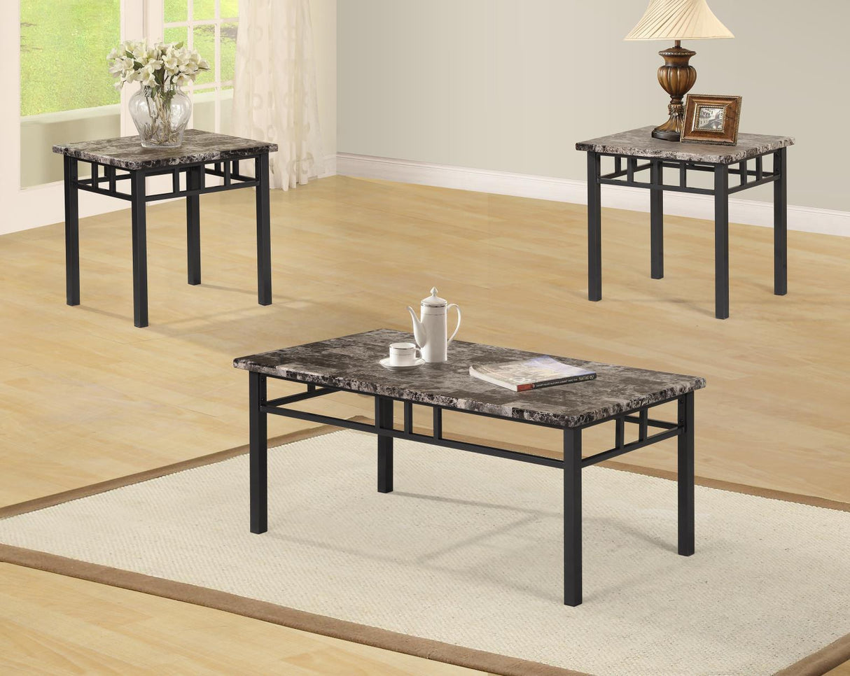 T759 - 3 Piece Table Set - Brown