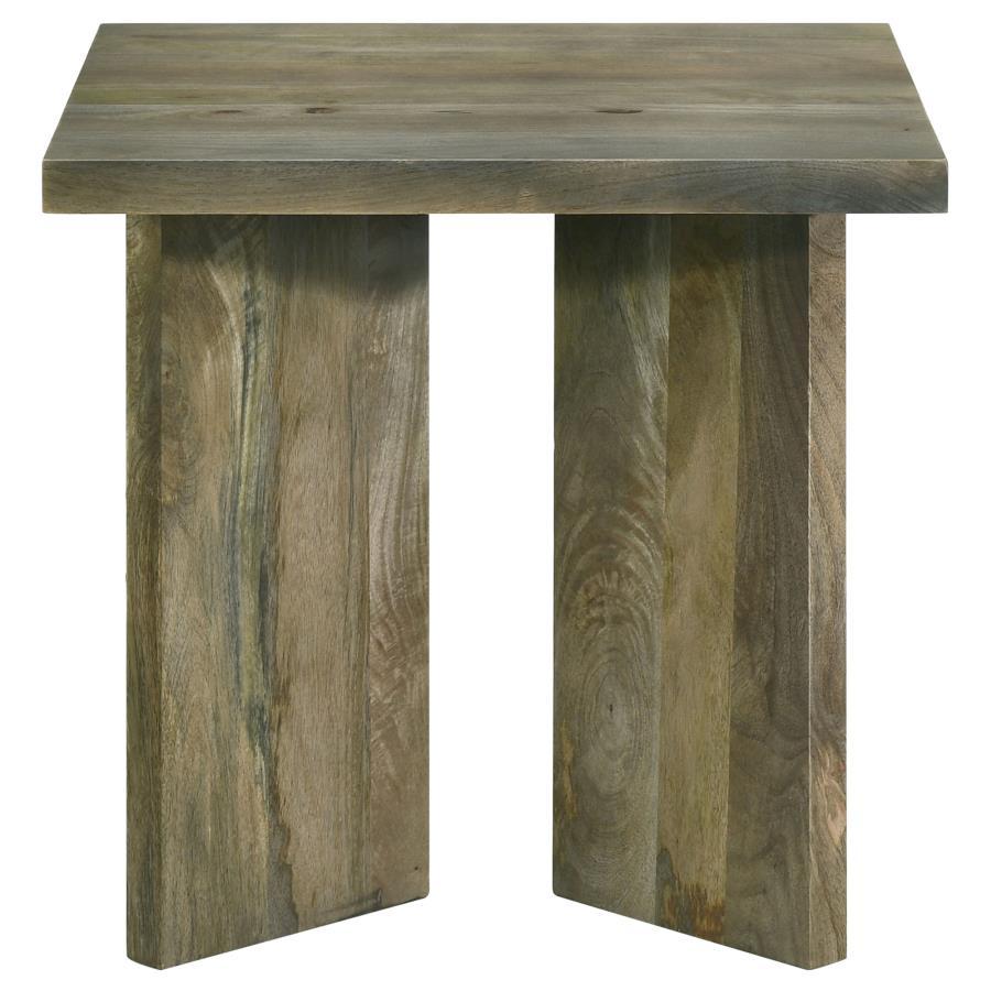 Andando - Square Solid Wood End Table - Mango Brown