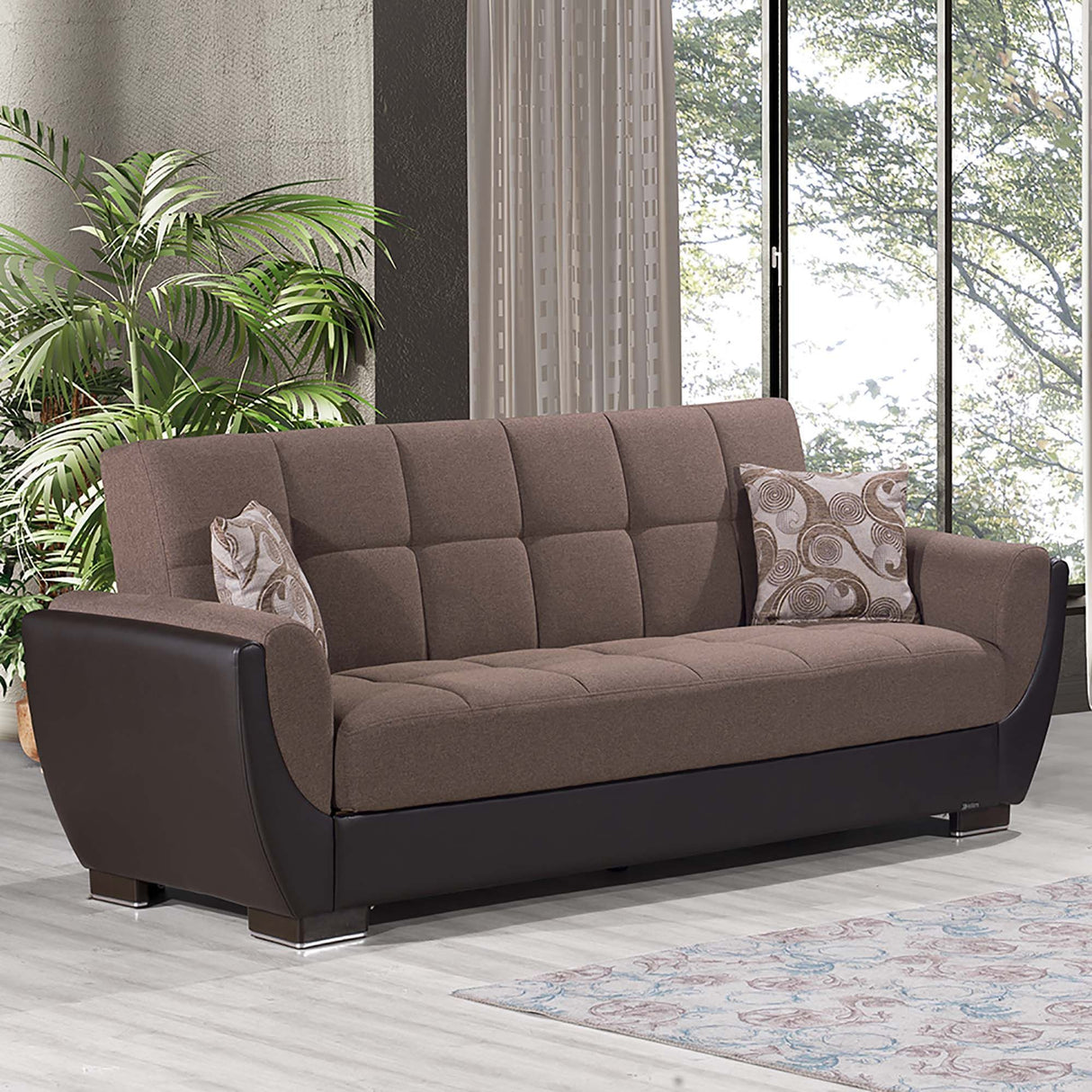 Ottomanson Armada Air - Upholstered Convertible Sofabed With Storage - Polyester