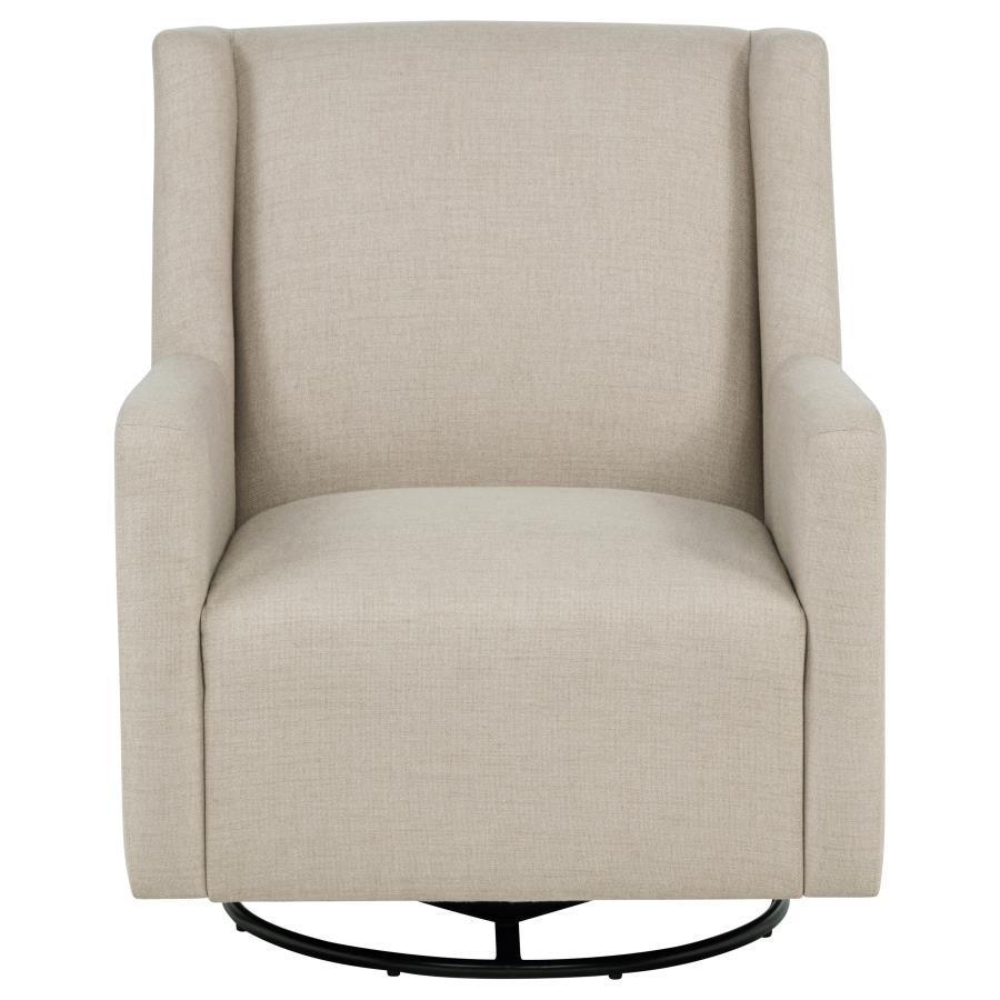 Sorrel - Fabric Upholstered Swivel Glider Arm Chair - Latte