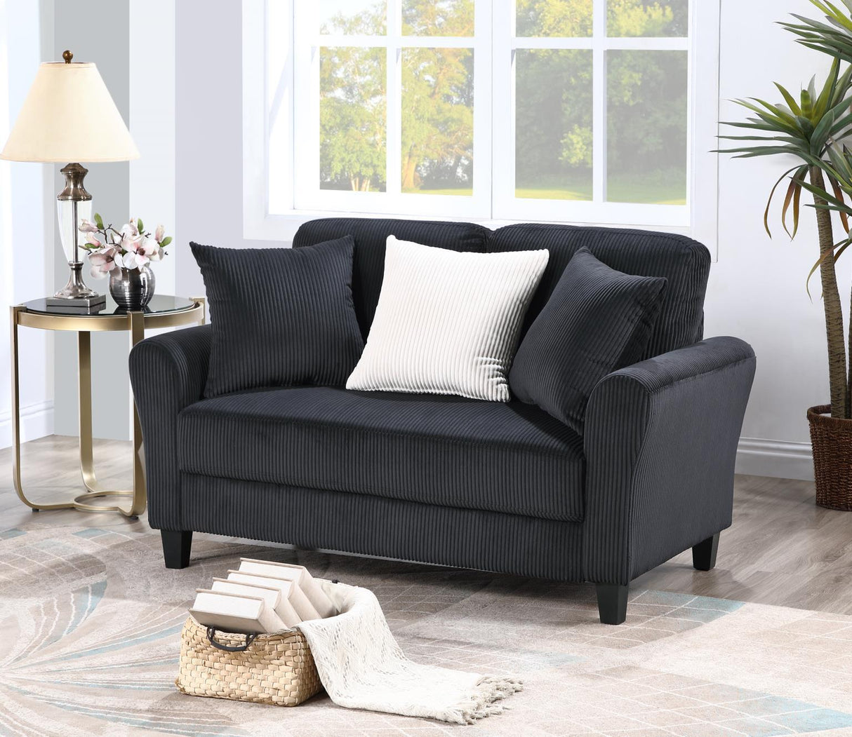 U442 - Loveseat - Black