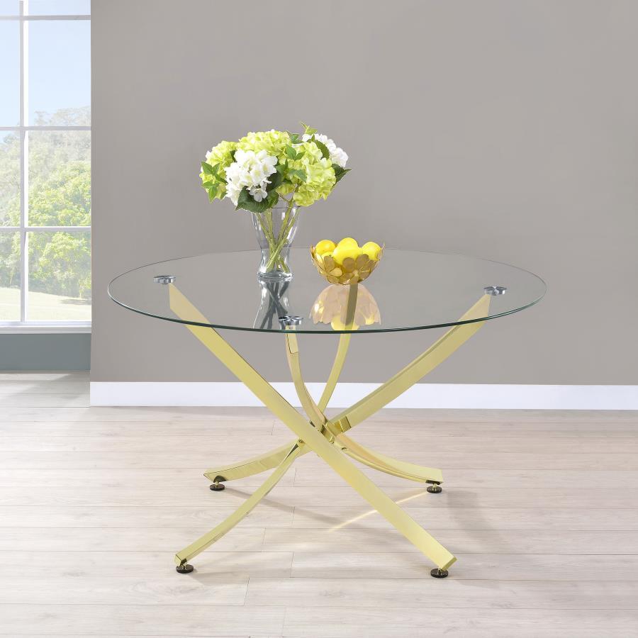 Beckham - Round Glass Top Dining Table