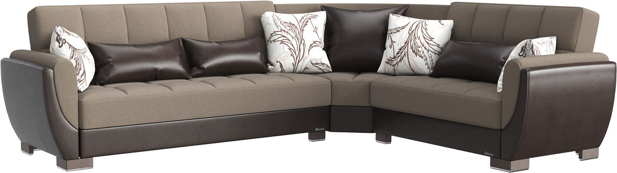 Ottomanson Armada Air - Upholstered Convertible Sectional With Storage