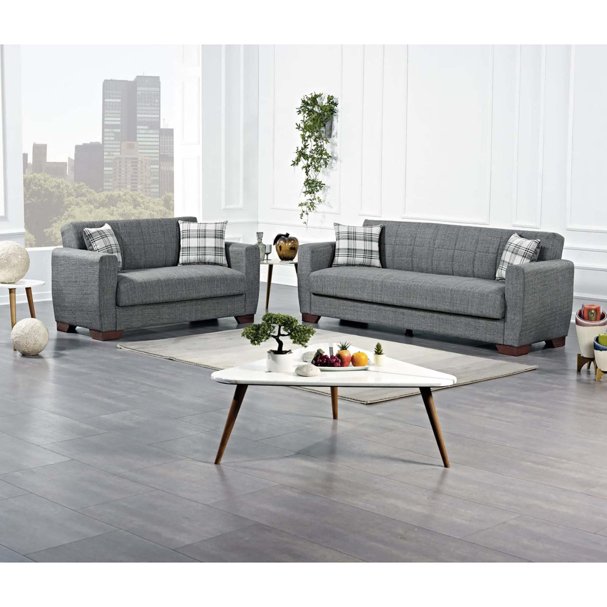 Ottomanson Barato - Upholstered Convertible Loveseat With Storage