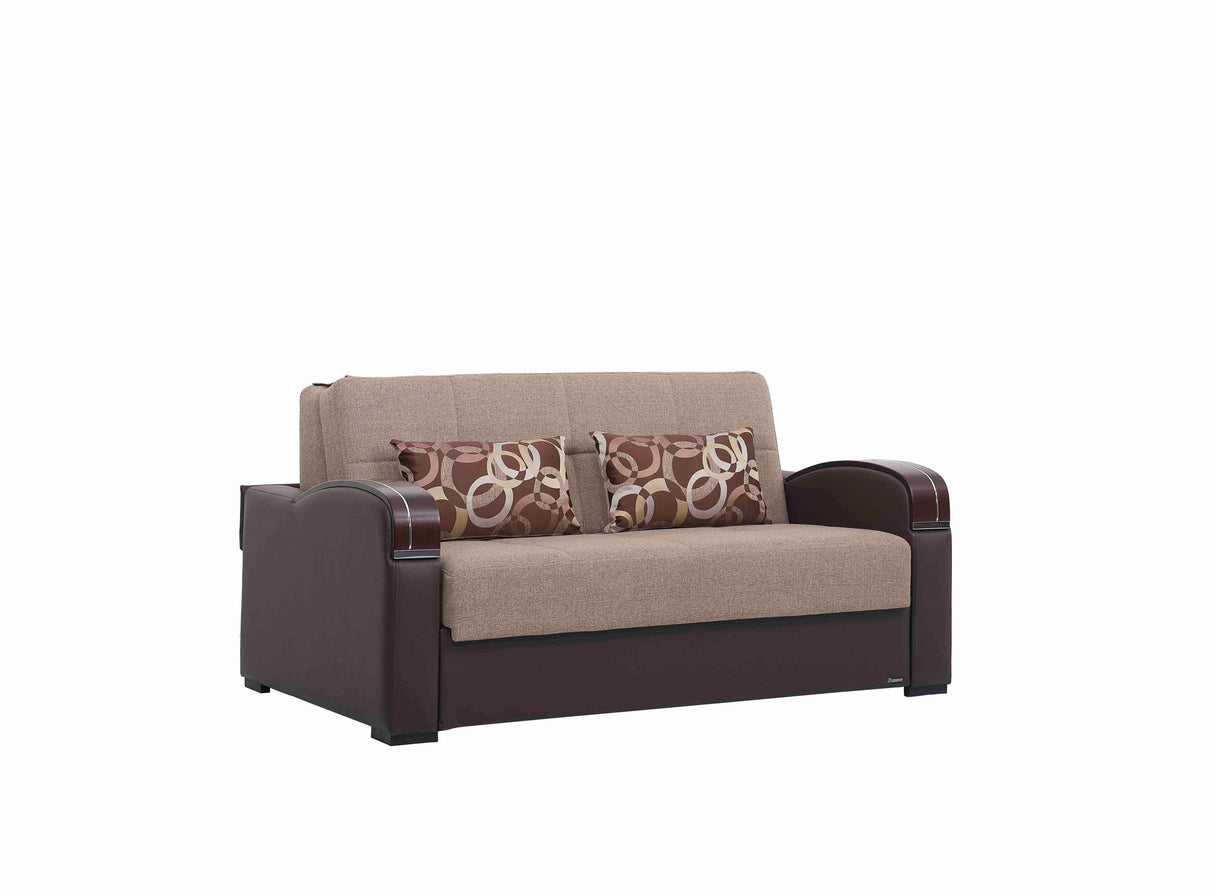 Ottomanson Sleep Plus - Upholstered Convertible Loveseat With Storage