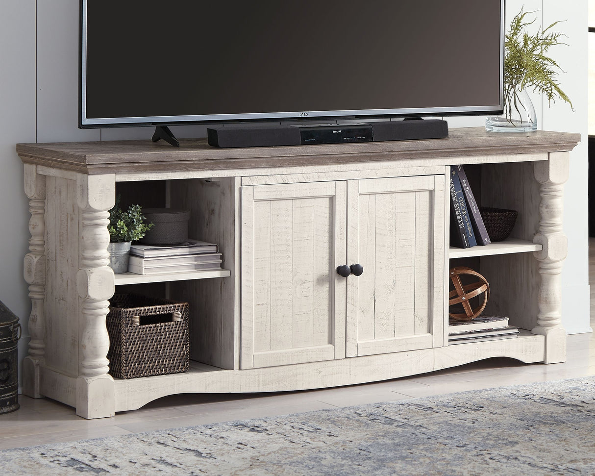Havalance - Extra Large TV Stand - 2 Doors - Brown / Beige
