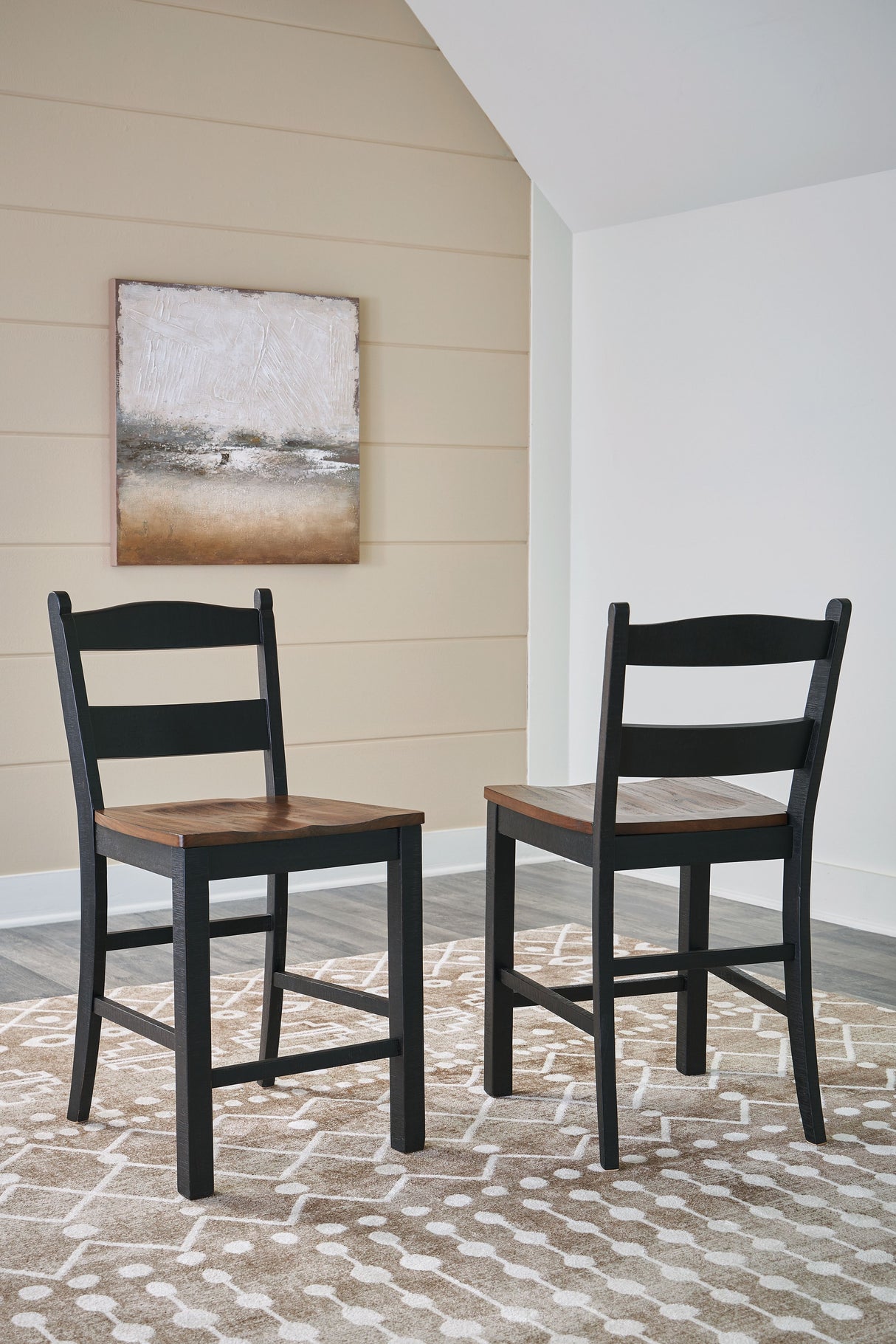 Valebeck - Barstool (Set of 2) - Black / Brown