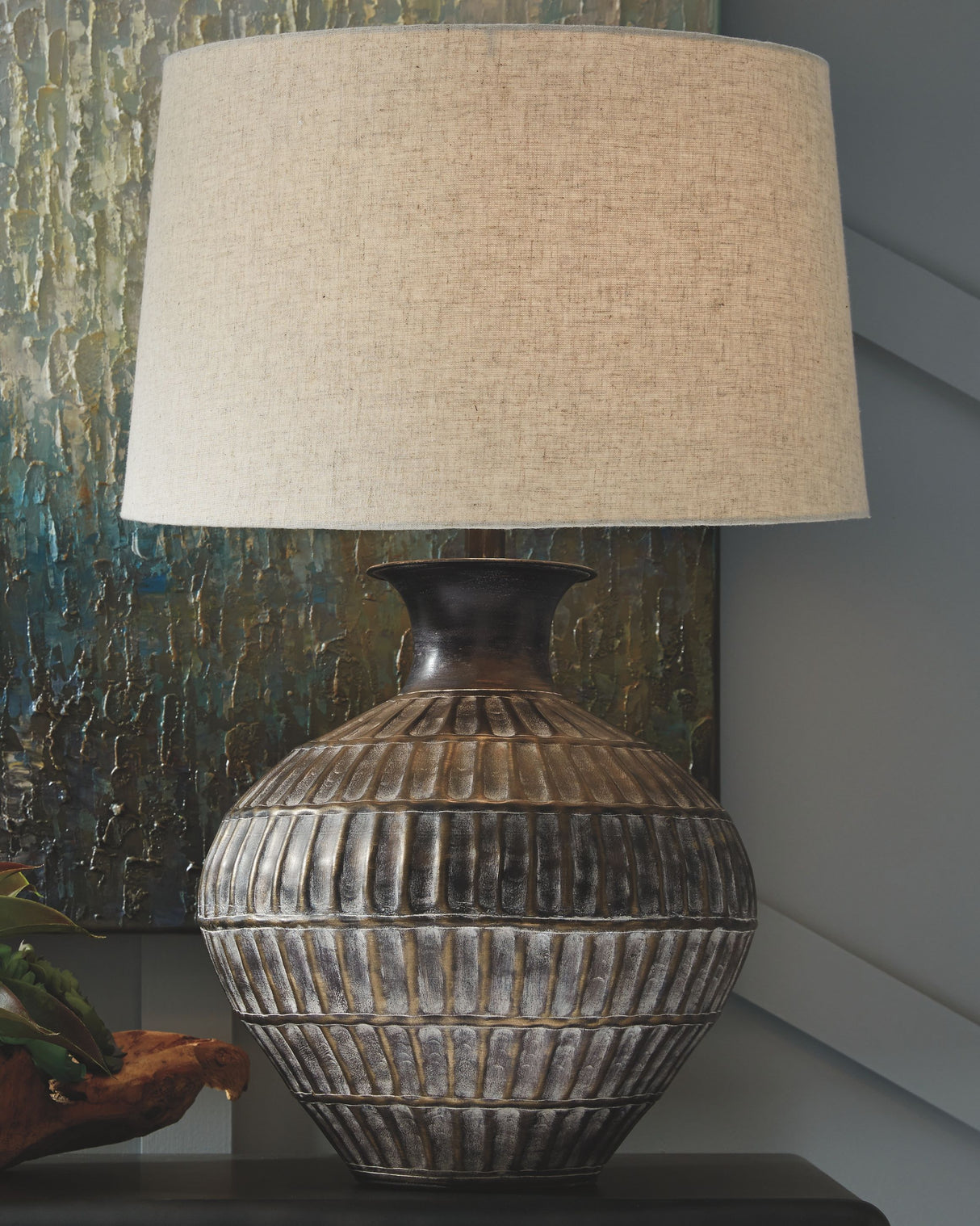 Magan - Metal Table Lamp - Antique Bronze Finish