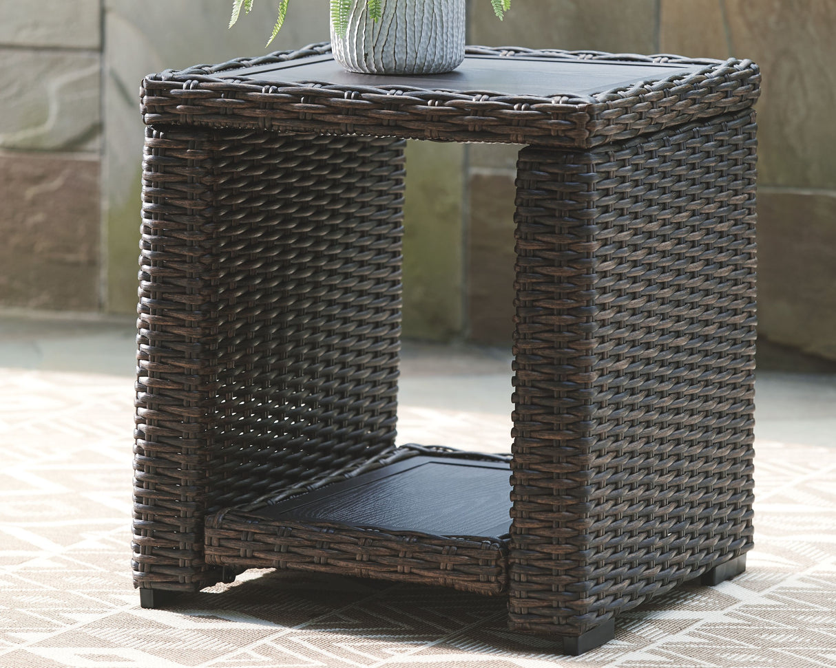 Grasson Lane - Square End Table - Brown