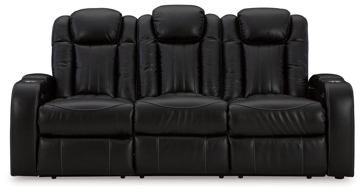 Caveman Den - Power Reclining Sofa With Adj Headrest - Midnight