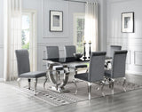 G-082-T-BLACK - Marble Dining Table - Black