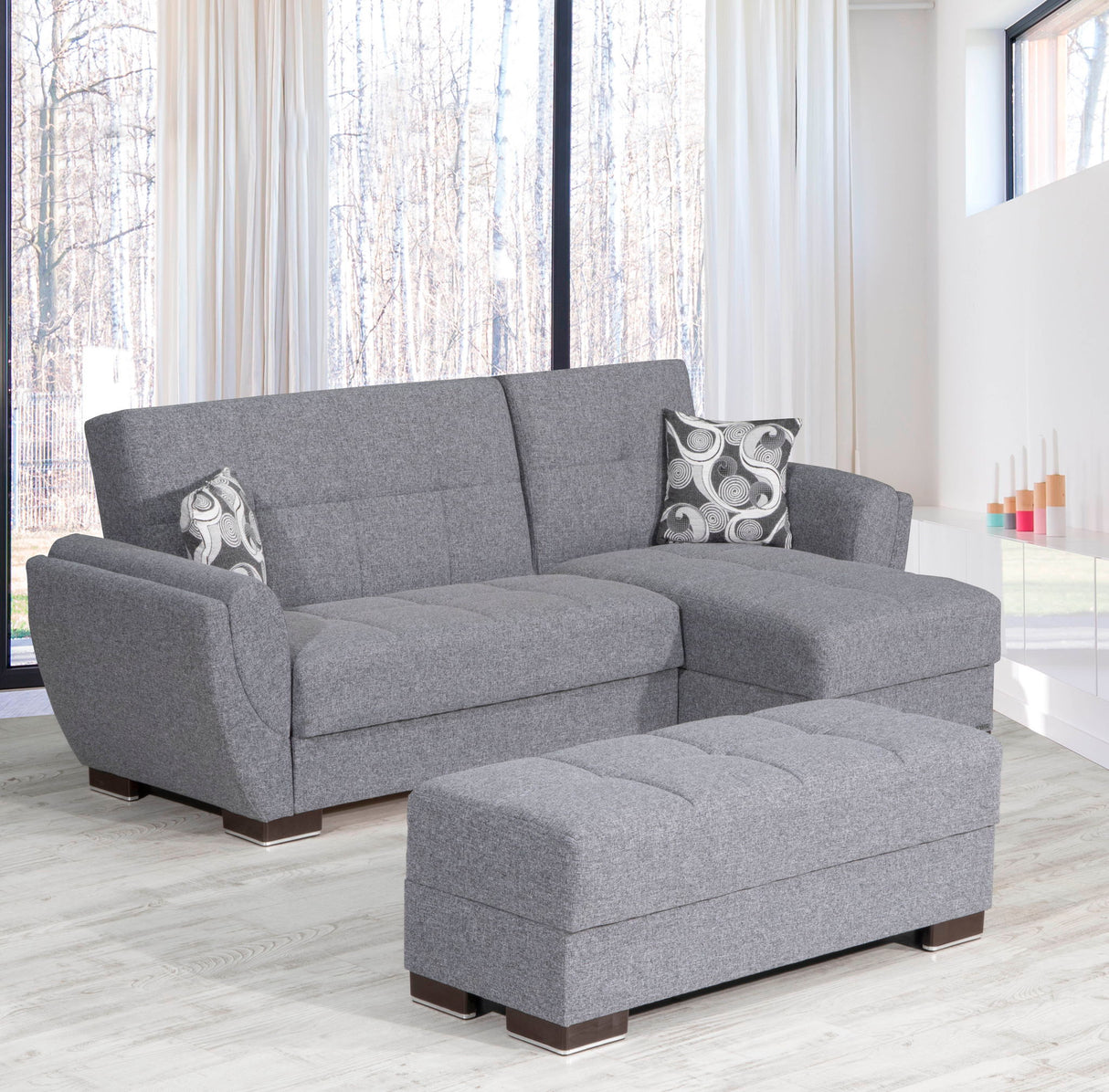 Ottomanson Armada Air - Upholstered Ottoman With Storage - Polyester