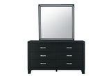 Reid - 5 Piece King Bedroom Set With LED (Bed, Dresser, Mirror, Chest, Nightstand) - Black