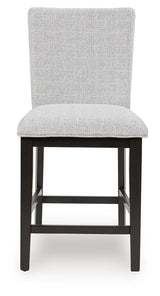 Neymorton - Upholstered Barstool (Set of 2) - Dark Grayish Brown