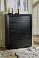 Londer - Five Drawer Chest - Black