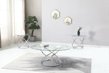 T304 - Chrome Table Set (Set of 3) - Pearl Silver