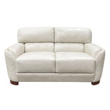 Edrice - Loveseat - Ice Gray Top Grain Leather
