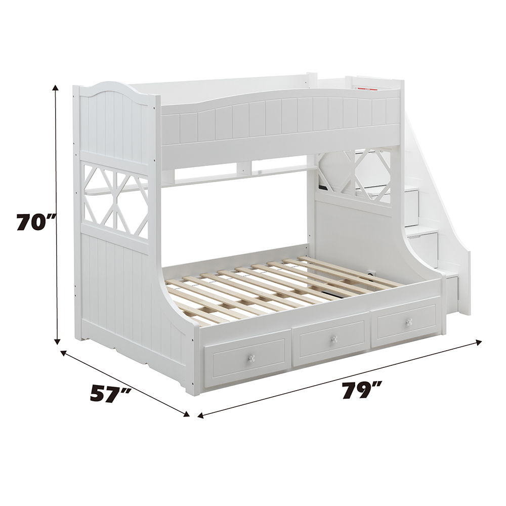 Meyer - Twin Over Full Bunk Bed - White