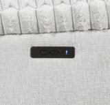 U61 - Corduroy Power 3 Piece Sectional With Bluetooth Speaker, And Wireless Charger - Gray