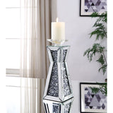 Noralie - Candle Holder (Set of 2) - Mirrored, Faux Diamonds