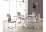 D1274 / D4957 - 7 Piece Dining Room Set (Dining Table And 6 Dining Chairs) - Silver