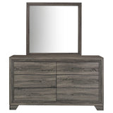 Wright - 6-Drawer Dresser And Mirror - Brown Oak