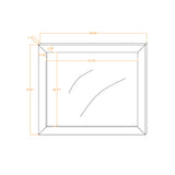 Monica - Mirror With Clean Lines - Dark Oak