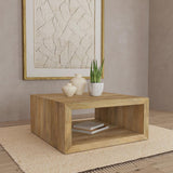 Benton - Square Solid Mango Wood Coffee Table - Natural