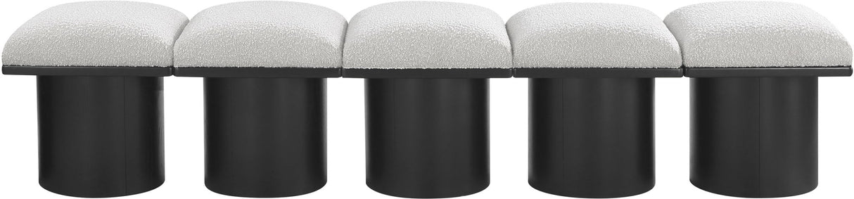 Pavilion - 5 Piece Modular Bench With Black Base