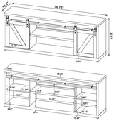 Brockton - 3-shelf Sliding Doors TV Console