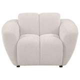 Destino - Chenille Upholstered Splayed Arm Accent Chair - Greige