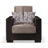 Ottomanson Armada - Upholstered Convertible Armchair With Storage - Chenille